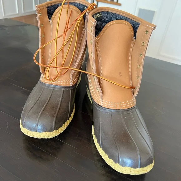 L.L. Bean Boots - GORE-TEX Two-Tone Brown and Tan Men's Duck Boots - Picture 2 of 6